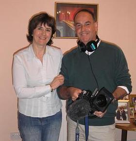 Christine with Roger Finn from BBC South Today