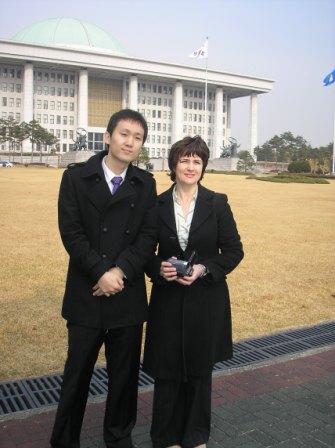 Christine with Sehyon Lee (Interpreter)