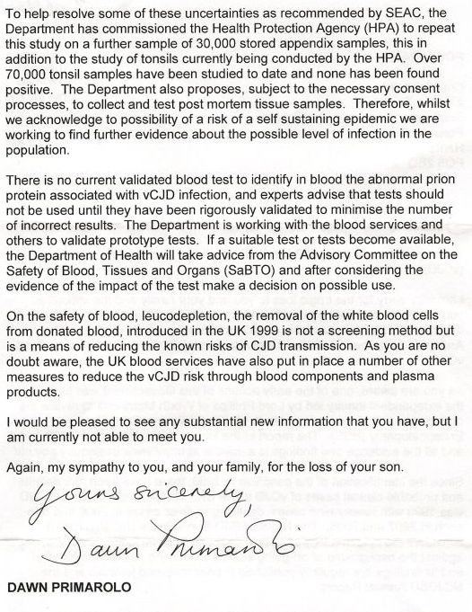 Letter from Dawn Primarolo pg2