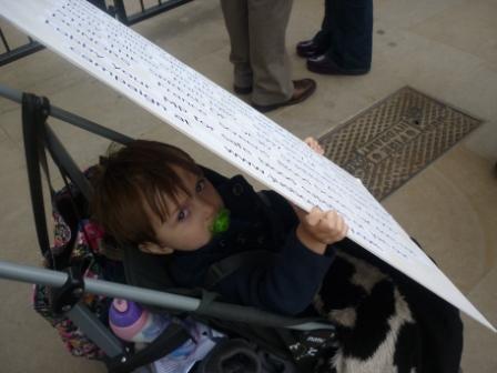 Yanny at the protest