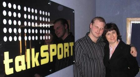 Christine and Sean (current affairs editor) at talkSPORT radio